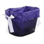 Vložka do košíka tmavo fialová s bielou stužkou